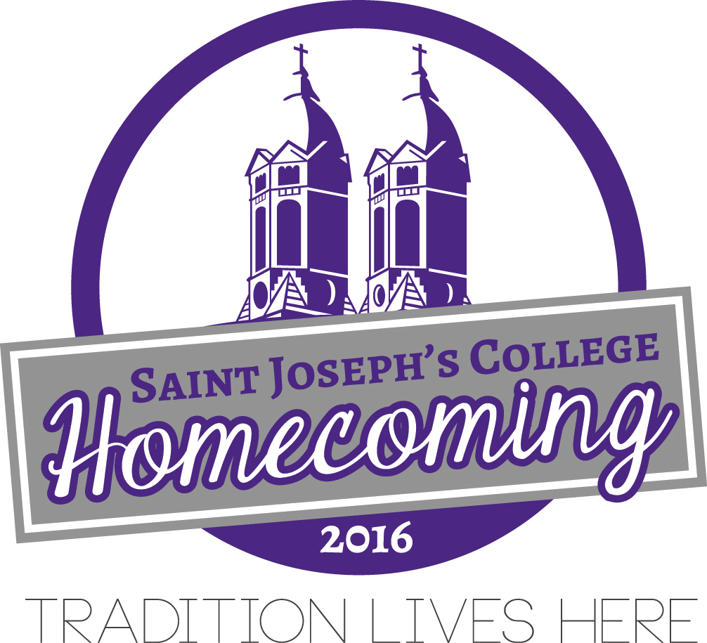 Saint Joseph's College Homecoming logo - 2016 - Tradition Lives Here